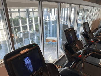 Expansive fitness center
